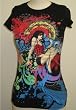 Celebrity Babe Womens Psychedelic Starlet Print T-Shirt Celebrity Babe Womens Psychedelic Starlet Print T-Shirt