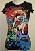 Celebrity Babe Womens Psychedelic Starlet Print T-Shirt