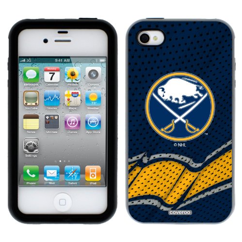 NHL Buffalo Sabres - Home Jersey design on AT&T, Verizon, and Sprint iPhone 4 / 4S Guardian Case by Coveroo