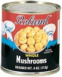Roland Whole Mushrooms, 4-Ounce Can (Pack of 24)