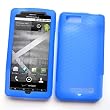 Motorola DROID X Xtreme MB810 (Verizon) Skin Case Protector Soft Silicone "Basket Weave Texture Grip" Blue