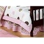 JoJo Designs Bed Skirt for Crib and Toddler Set - Pink and Brown Modern Polka Dots