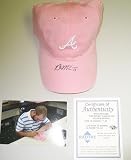 Brian McCann Autographed/Hand Signed Pink Breast Cancer Atlanta Braves Cap/Hat