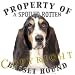 Basset Hound TRI Mousepad Dog Mouse Pad Property Of