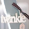 East of India Wooden Twinkle Sign Christmas Decoration
