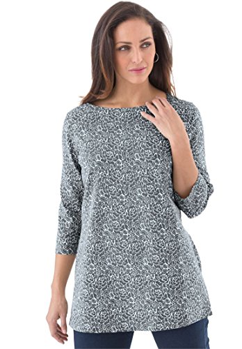 Jessica London Women's Plus Size Boatneck Tunic