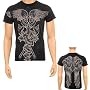 "Ring of Fire" "The Legendary Warrior" Front and Back Printed Cotton Adult Mens T-Shirt