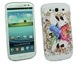 Kit Me Out IT - Samsung Galaxy S3 SIII i9300 Android Duro Protezione Custodia / Cover / Skin Clip Sul Coloured Farfalla + LCD Pellicola Protettiva Schermo