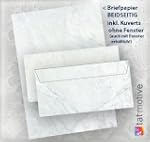 Briefpapier Marmor grau (25 Sets o.F....