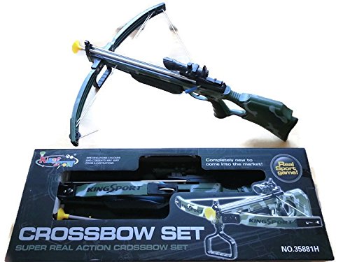 Toy Crossbow for Kids with Flexible Suction Cup Arrows, Soft Bendable Tips, Safety Switch, Sealed Mock Scope, Soft Power and Premium Built Durability