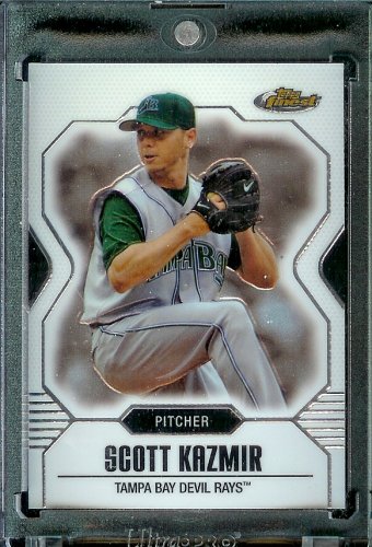 2007 Topps Finest #17 Scott Kazmir Baseball Card Tampa Bay Devil Rays - Mint Condition - Shipped In Protective Display Case !!