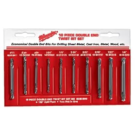 Milwaukee 48-89-0040 10 Piece Double Ended Twist Drill Bit Assortment
