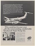 1978 Beechcraft Super King Air N200KA Airplane Photo Print Ad (Memorabilia) (54674)