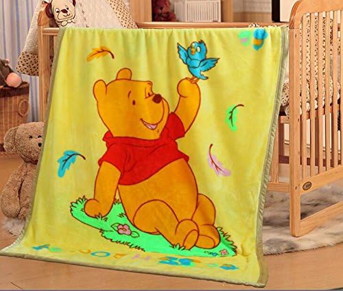 Children's Cartoon Printing Blanket Coral Fleece Blanket 39 By 55 (Winnie the Pooh)