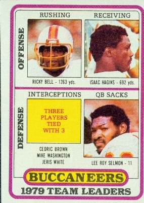 1980 Topps #282 Tampa Bay Bucs TL / Ricky Bell - Tampa Bay Buccaneers (Team Leaders / Checklist)(Football Cards)