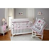 Nojo Elephant Time 4-Piece Crib Bedding Set Pink by NoJo [並行輸入品]