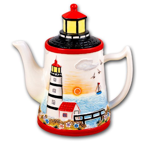 Light House Ceramic Teapot Coffee Kitchen Decor