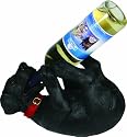 Rivers Edge Hand Painted Poly Resin Black Lab Wine Bottle Holder
