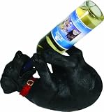 Rivers Edge Hand Painted Poly Resin Black Lab Wine Bottle Holder