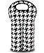 LeMarque Designer Neoprene Wine Tote/Wine Bag, 2-Bottle (Houndstooth)