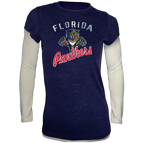 Old Time Hockey Florida Panthers Women's Sadie Long Sleeve Thermal Fooler T-Shirt Medium