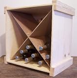 Wooden Wine or Beverage Bottle Storage Box with Divider