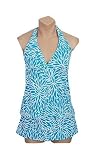 I.f. By It Figures! Hip Hider Collection Whimsical Flower Halter Swimsuit Top