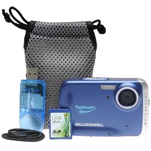 Bell and Howell Splash WP5 Waterproof Digital Camera (Blue) with 2GB SD Card, Reader and... by Bell %2B Howell