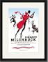 Black Framed/Matted Print 17x23, Figure-Skating in a Red Dress