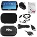 Search : GTMax USB Rapid Car Charger + USB Home Travel Charger + USB Data Cable + 2 Black Pouch Cover Case + Crystal Clear Hard Cover Case + LCD Screen Protector + RCA HD Component Cable for Sony PlayStation Portable PSP Go