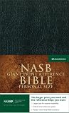 NIV Holy Bible Giant Print Reference Edition, Thumb Indexed, Black Leather-Look