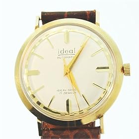 Vintage Antique watch: Ideal Ideal Shock 14k Solid Yellow Gold, Automatic, Vintage, 1950's NEW Old... by Ideal
