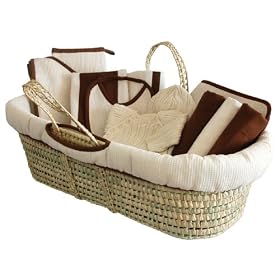 Tadpoles Organic Waffle Terry Moses Basket Gift Set