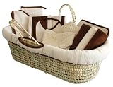 Tadpoles Organic Waffle Terry Moses Basket Gift Set, Chocolate