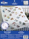 Bucilla Stamped Cross Stitch Baby Quilt Top 34"X43"-Alphabet Dreams