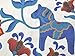 Milesky Throw Pillow Case Embroidery Cotton 18x18 inch (Dala Horse)