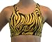GemGear Zebra Print Raser Sports Bra, AP15 (Gold Zebra) Small