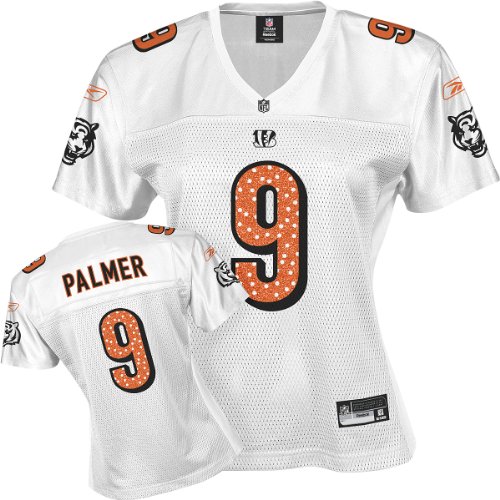 Reebok Cincinnati Bengals Carson Palmer Women's White Sweetheart Jersey Medium