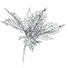 Factory Direct CraftÂ® Trio of Elegant Sparkling Silver Mesh Poinsettia Picks for Holiday and Home Decor