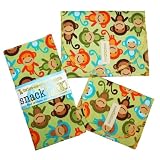 SnackTaxi Reusable Sandwich-sack Bag, Snack-sack Bag and Twice-as-nice Napkin Monkeys Set.