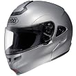 Shoei Metallic Multitec Street Racing Motorcycle Helmet - Light Silver