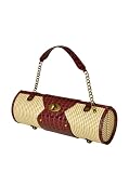 Picnic at Ascot Wine Carrier & Purse, Straw/Brown