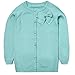 Lymanchi Little Girls' Pearl Bow Long Sleeve Button Front Knit Cardigan Sweater