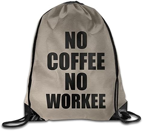 RCINC Custom No Coffee No Workee Drawstring Backpack White