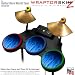 Fire Blue Skin by WraptorSkinz fits Guitar Hero 4 World Tour Drum Set for Nintendo Wii, XBOX 360, PS2 & PS3 (DRUMS NOT INCLUDED)