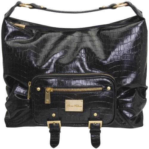 Paris Hilton Handbags - Croco Dream Black Shoulder Bag