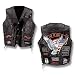 Diamond Plate Genuine Buffalo Leather Biker Vest