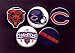Set of 5 Chicago Bears Pins 1.25
