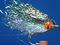 NEW FLIES Pearlescent Nuclee-r Cloned Baitfish - Peacock Green & White UVA