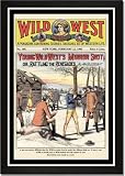 Framed Art Poster 20x30, Wild West Weekly: Young Wild West's Mirror Shot